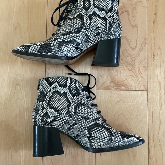 Labuq Python Print Lace Up Bootie - Picture 4 of 7